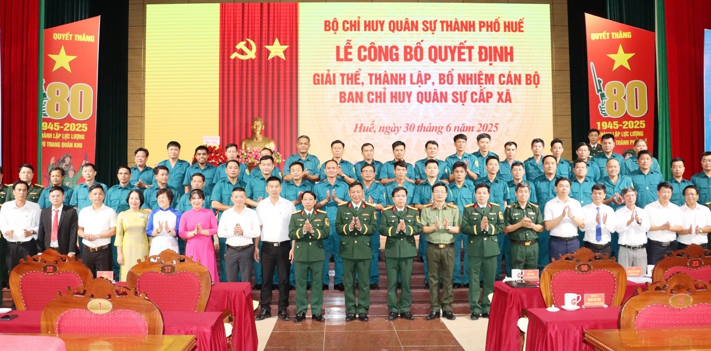 Thành lập mới 40 Ban Chỉ huy Quân sự xã, phường