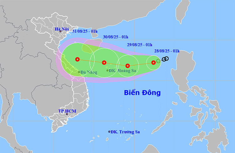 Thời tiết ngày 28 8 Áp thấp nhiệt đới gây biển động mạnh ở Biển Đông
