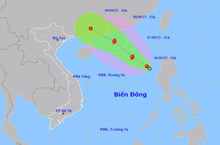 ­Thời tiết ngày 6 9 Áp thấp nhiệt đới trên Biển Đông có khả năng mạnh lên thành bão