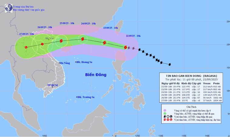 Chủ động ứng phó với siêu bão Ragasa từ sớm, từ xa
