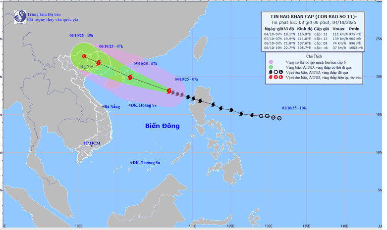 Ứng phó bão số 11 Triển khai đồng bộ các biện pháp ứng phó hình thái thiên tai kép
