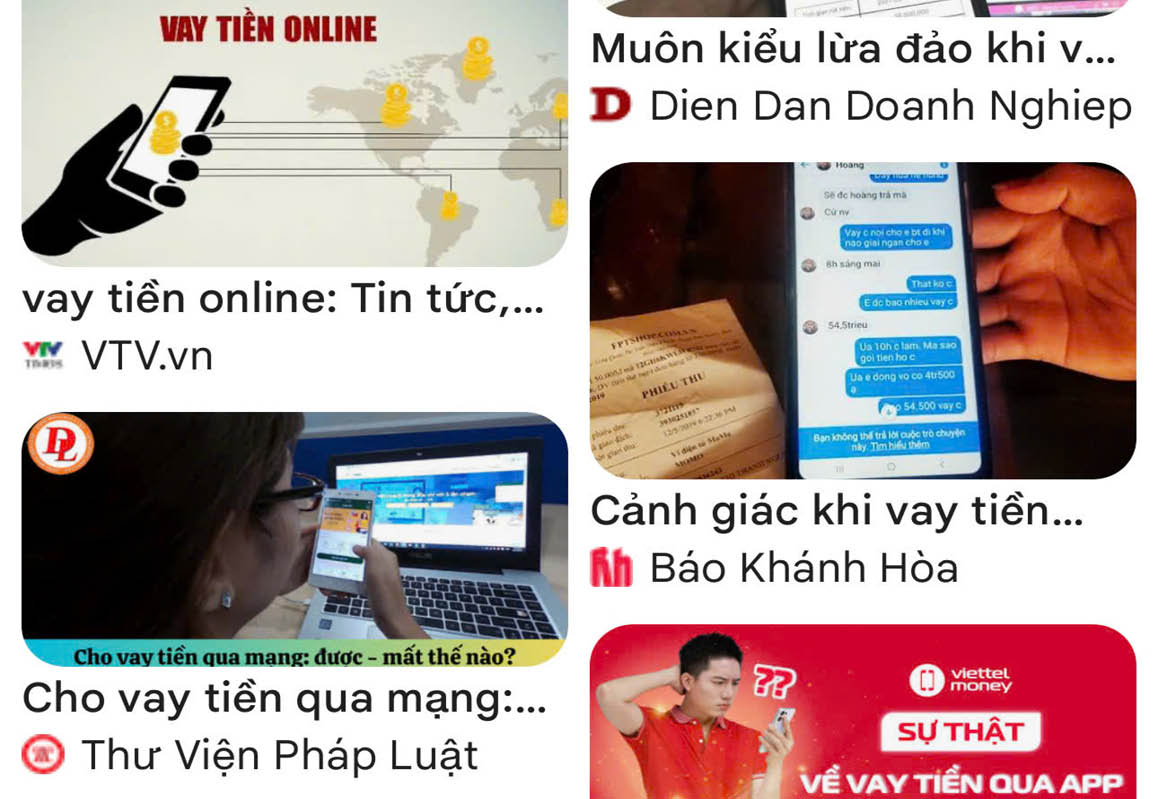 Mất tiền vì  vay qua mạng