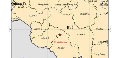 Động đất ở xã A Lưới 4 không gây rủi ro về thiên tai