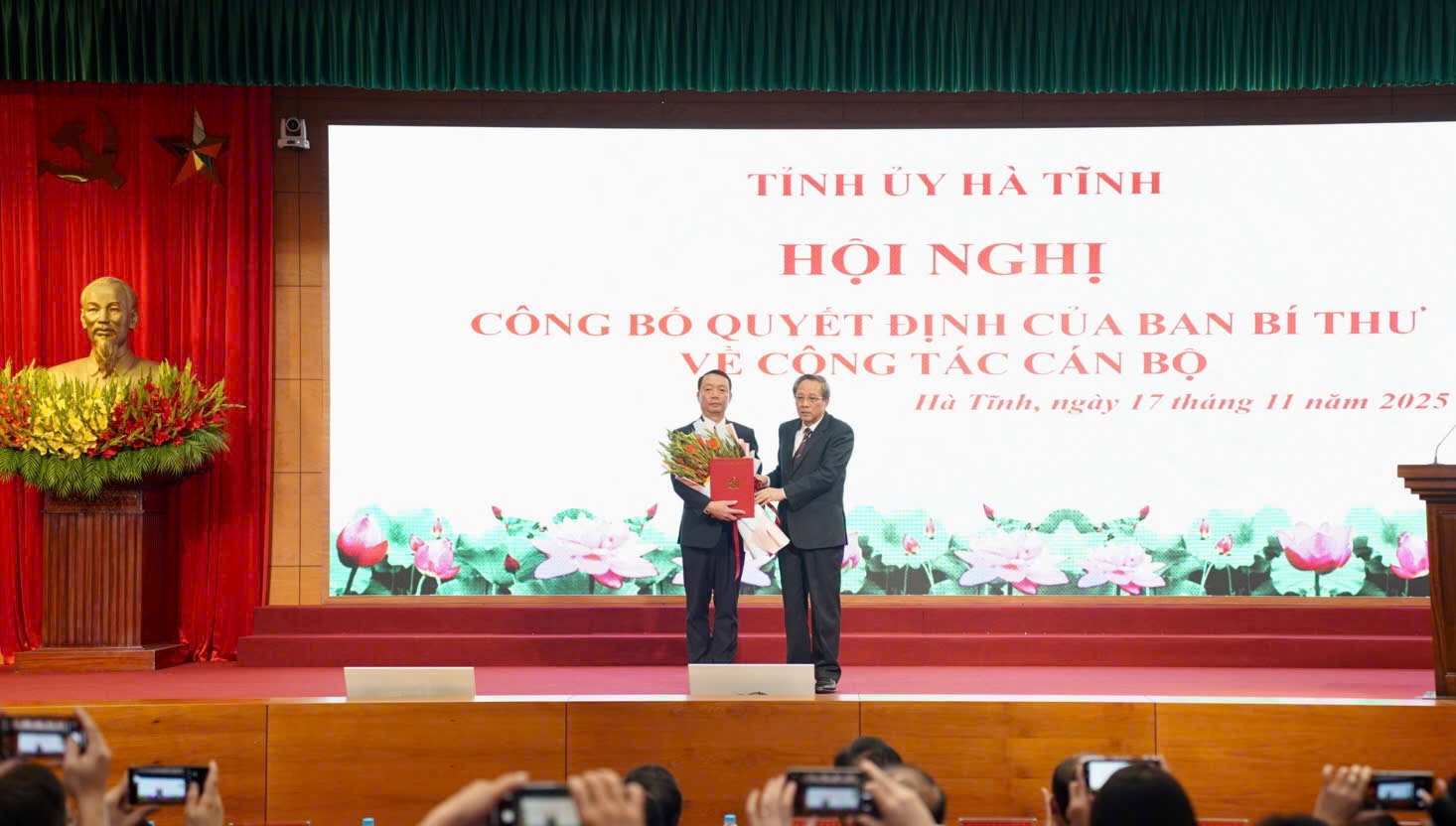 Đồng chí Phan Thiên Định được điều động, giữ chức Phó Bí thư Tỉnh ủy Hà Tĩnh