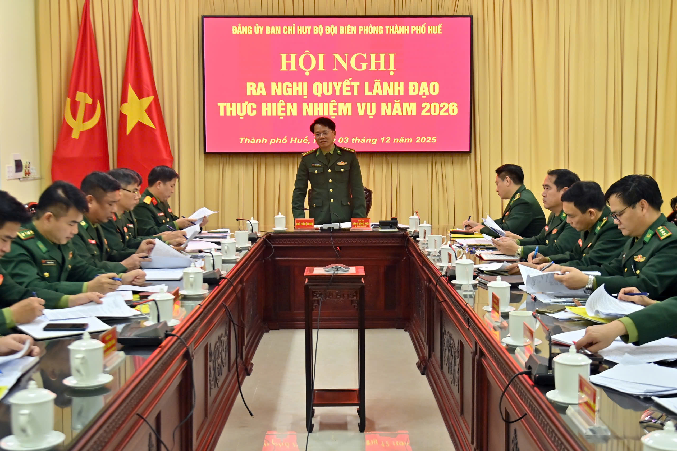 Ra nghị quyết lãnh đạo thực hiện nhiệm vụ biên phòng năm 2026