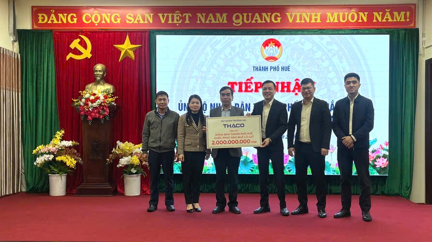 Công ty CP Tập đoàn Trường Hải ủng hộ 2 tỷ đồng khắc phục hậu quả thiên tai