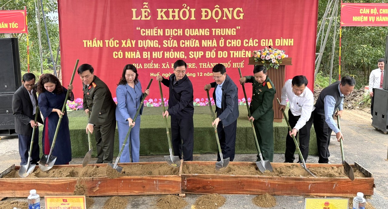 Triển khai “Chiến dịch Quang Trung”, khởi công xây nhà tặng người dân bị thiệt hại do thiên tai