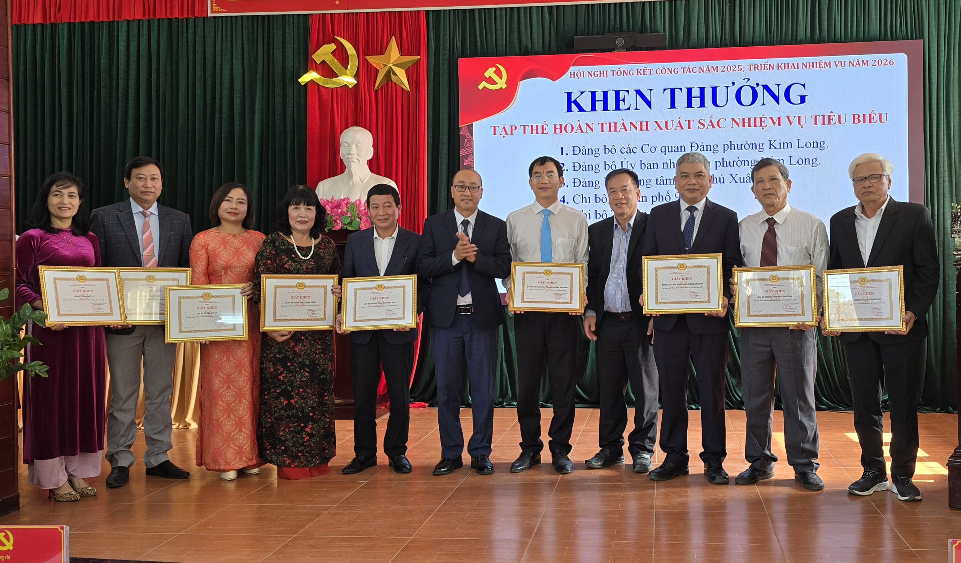 Đảng ủy Phường Kim Long hoàn thành 9 9 chỉ tiêu đề ra