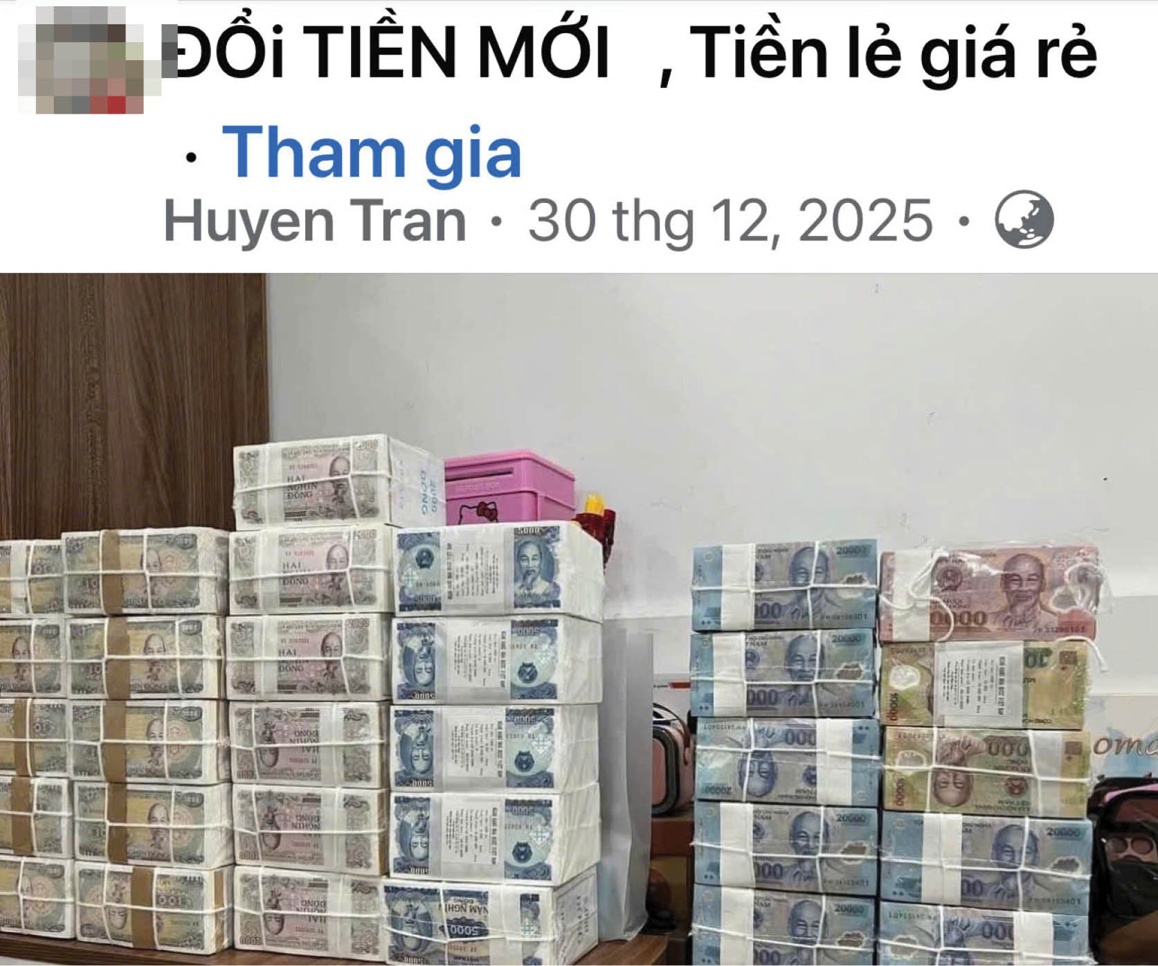 Đổi tiền mới dịp Tết có thu phí là vi phạm pháp luật