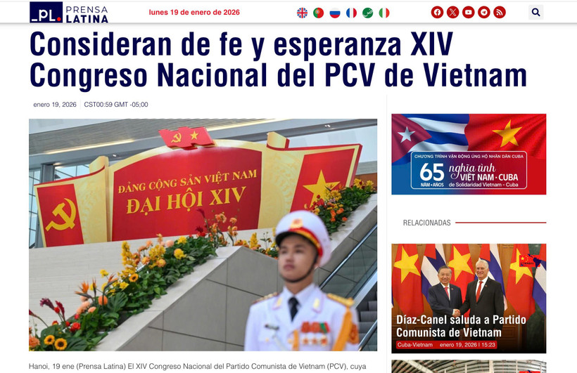Prensa Latina khai trương chuyên mục về sự kiện trọng đại của Việt Nam