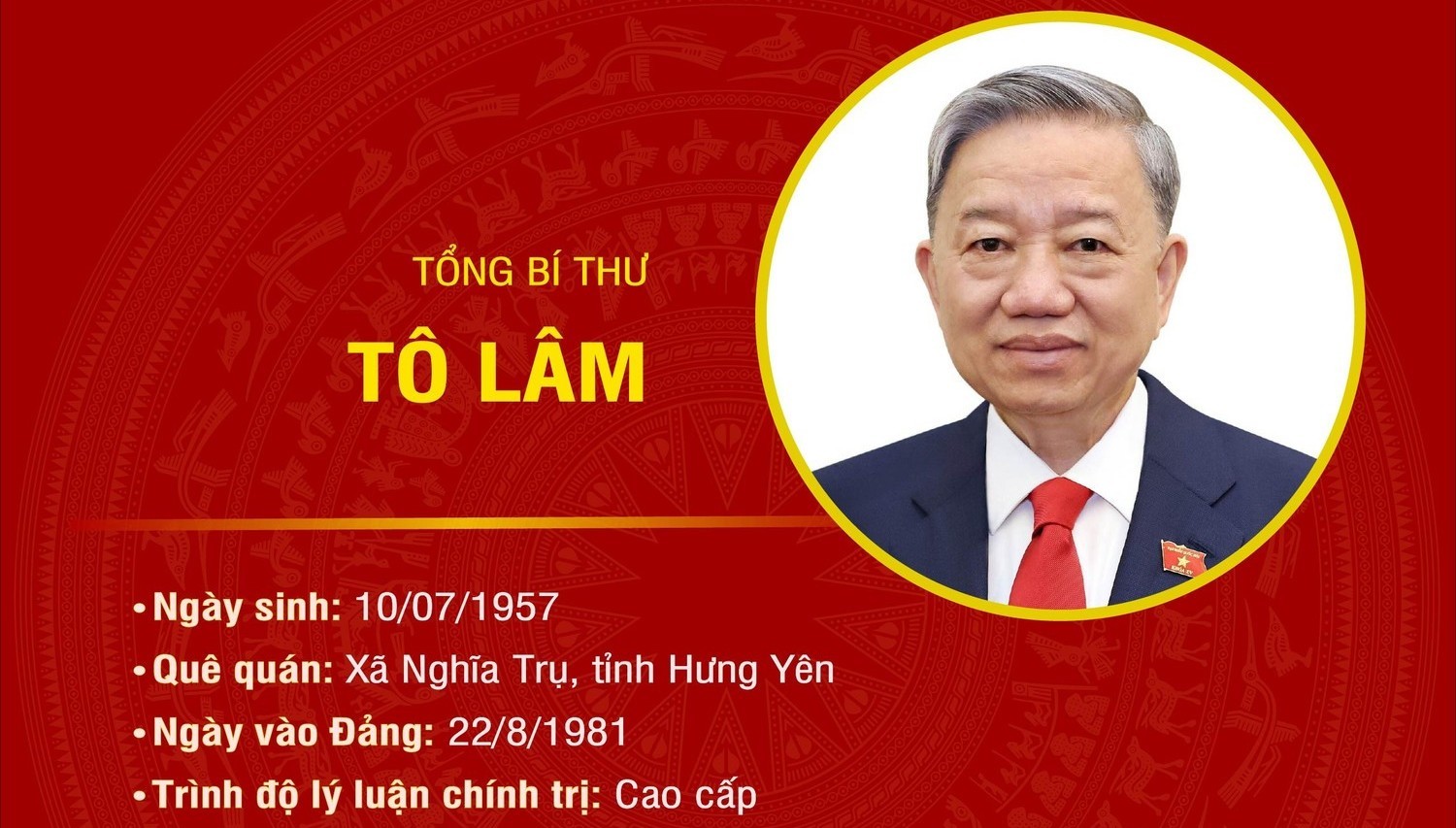 Tiểu sử Tổng Bí thư Tô Lâm