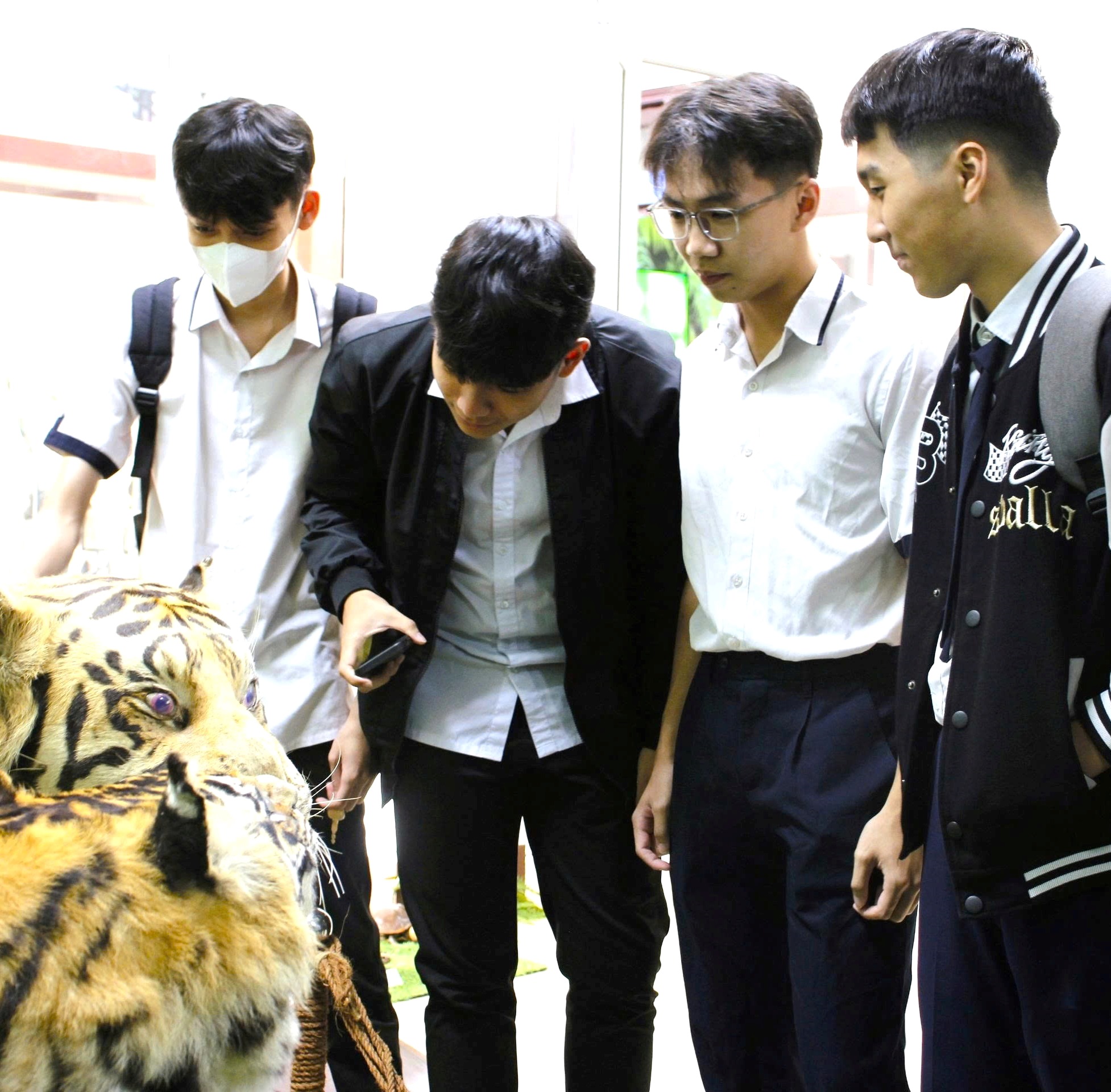 Học sinh trải nghiệm học tập tại Bảo tàng Thiên nhiên duyên hải miền Trung