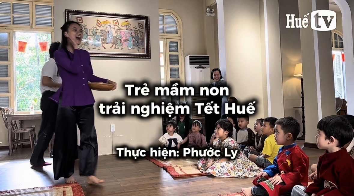 Trẻ mầm non trải nghiệm Tết Huế