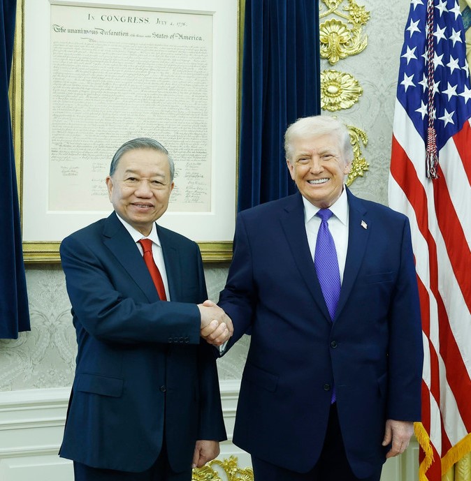 Tổng Bí thư Tô Lâm gặp Tổng thống Hoa Kỳ Donald Trump