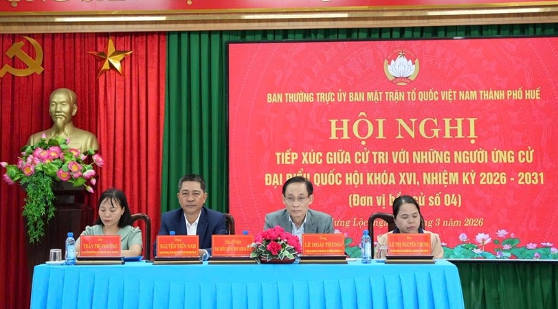 Các ứng cử viên Đại biểu Quốc hội thuộc Đơn vị bầu cử số 4 tiếp xúc cử tri, vận động bầu cử