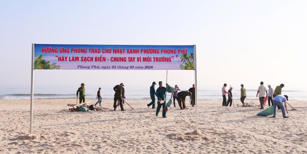 Phong Phú, Thanh Thủy ra quân tổng dọn vệ sinh môi trường