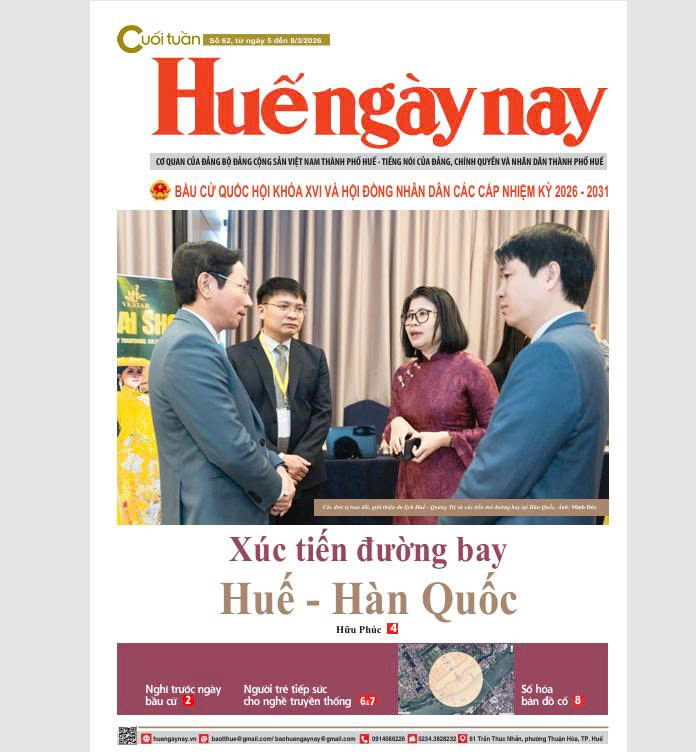 Mời đọc Huế ngày nay Cuối tuần số 62, ra ngày 5 3