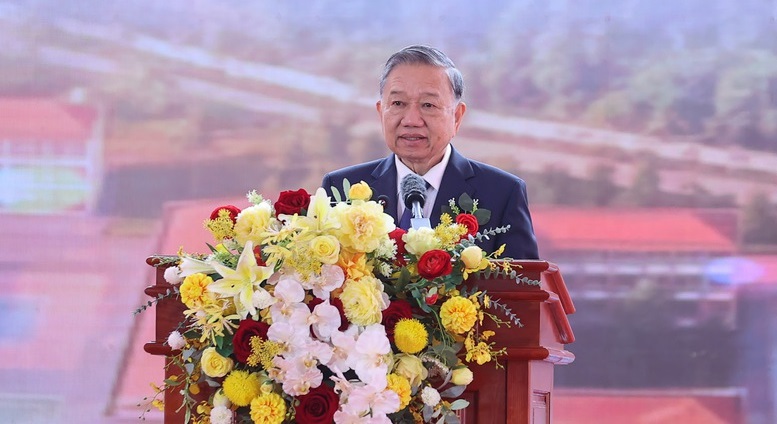 Phát biểu của Tổng Bí thư tại lễ khởi công xây dựng trường phổ thông nội trú liên cấp tiểu học và trung học cơ sở tại 121 xã biên giới đất liền