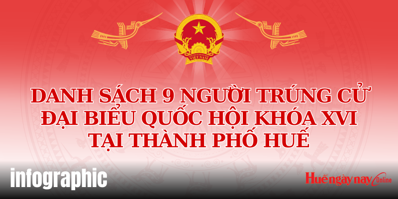 Danh sách 9 người trúng cử đại biểu Quốc hội khóa XVI tại TP Huế