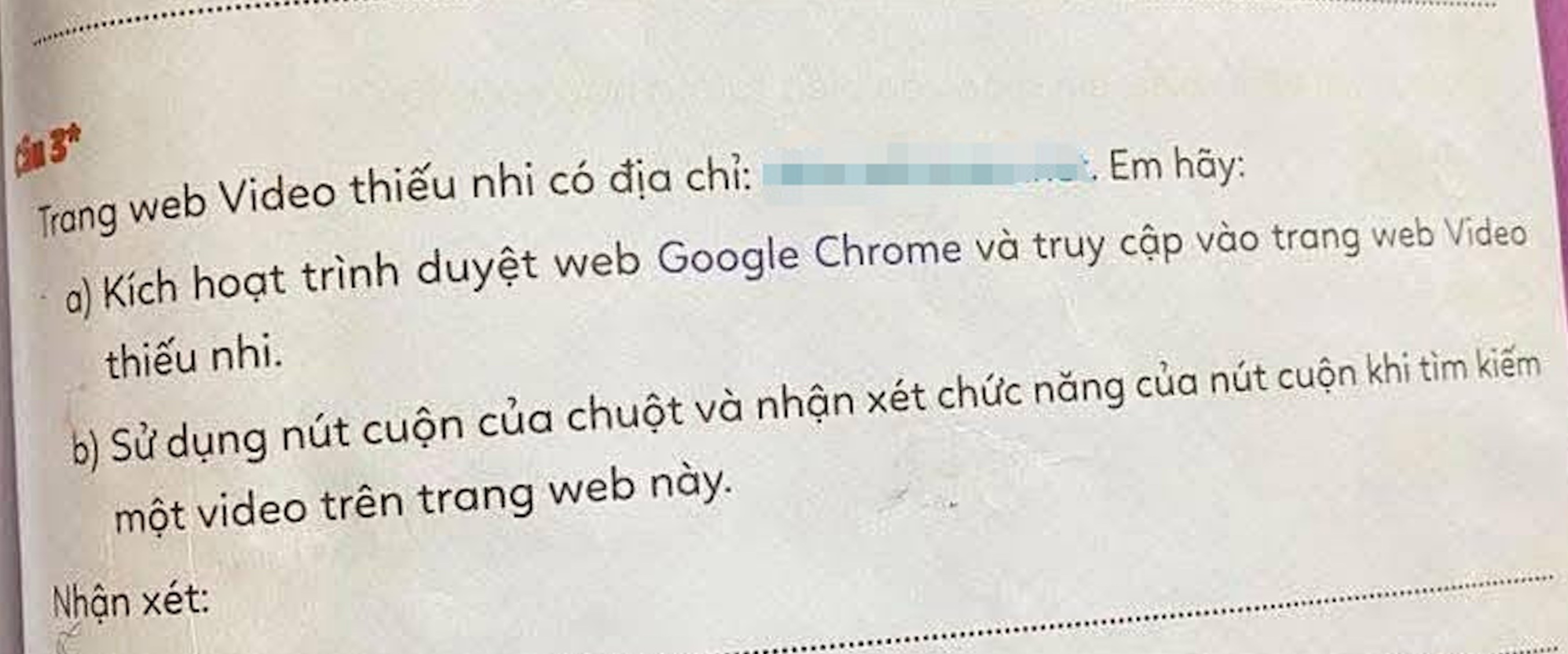 Sự cố cuốn “Vở bài tập Tin học lớp 3” 
Ngăn chặn ngay lập tức mọi truy cập vào tên miền thieunhivideo net