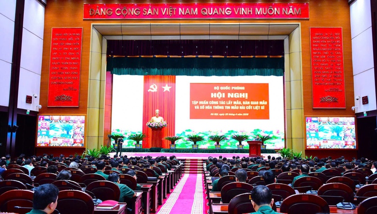 Bộ Quốc phòng tập huấn lấy mẫu, số hóa thông tin hài cốt liệt sĩ
