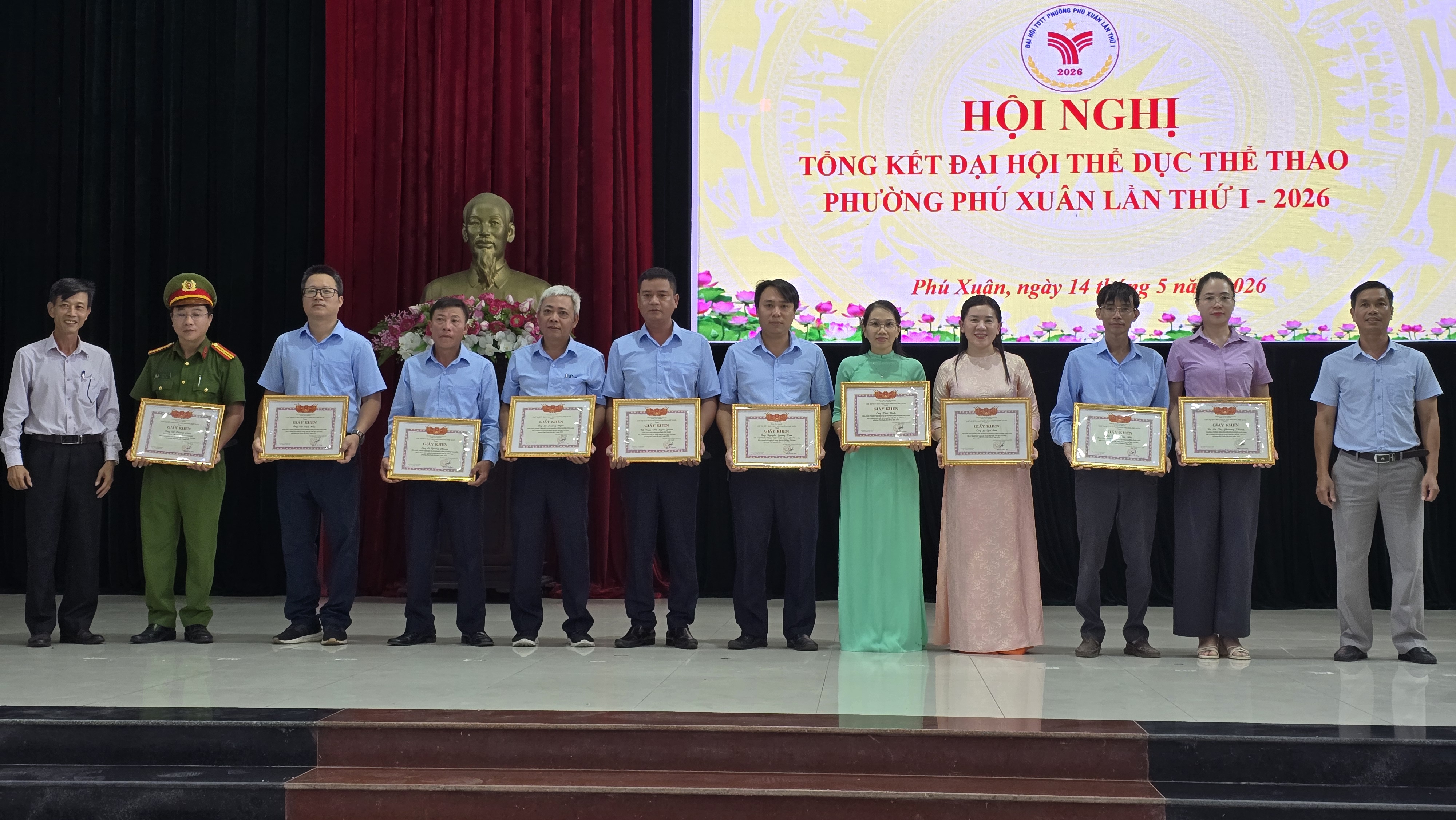 Phường Phú Xuân dẫn đầu bảng tổng sắp huy chương Đại hội Thể dục thể thao thành phố