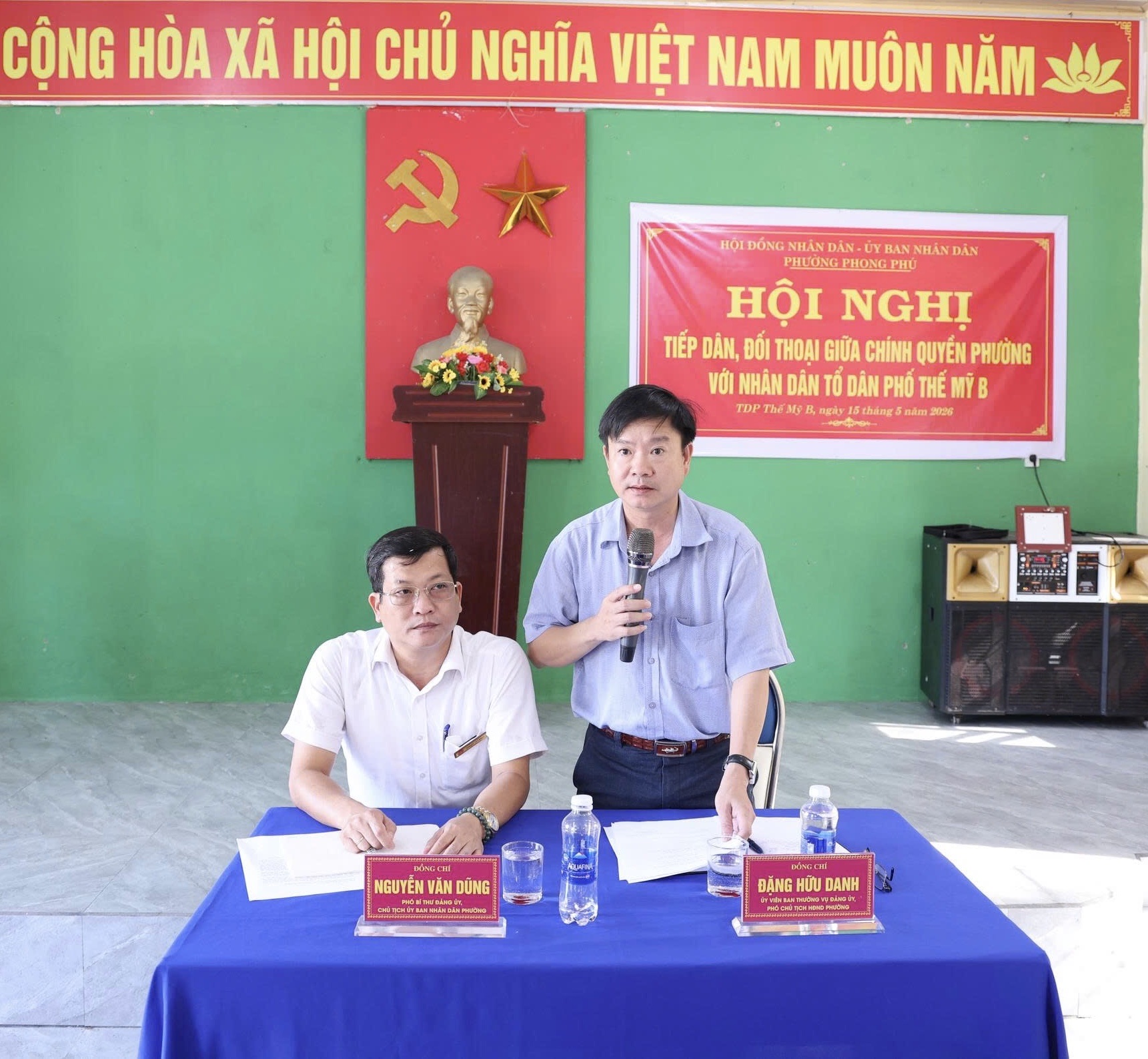 UBND phường Phong Phú đối thoại với dân về các vấn đề dân sinh