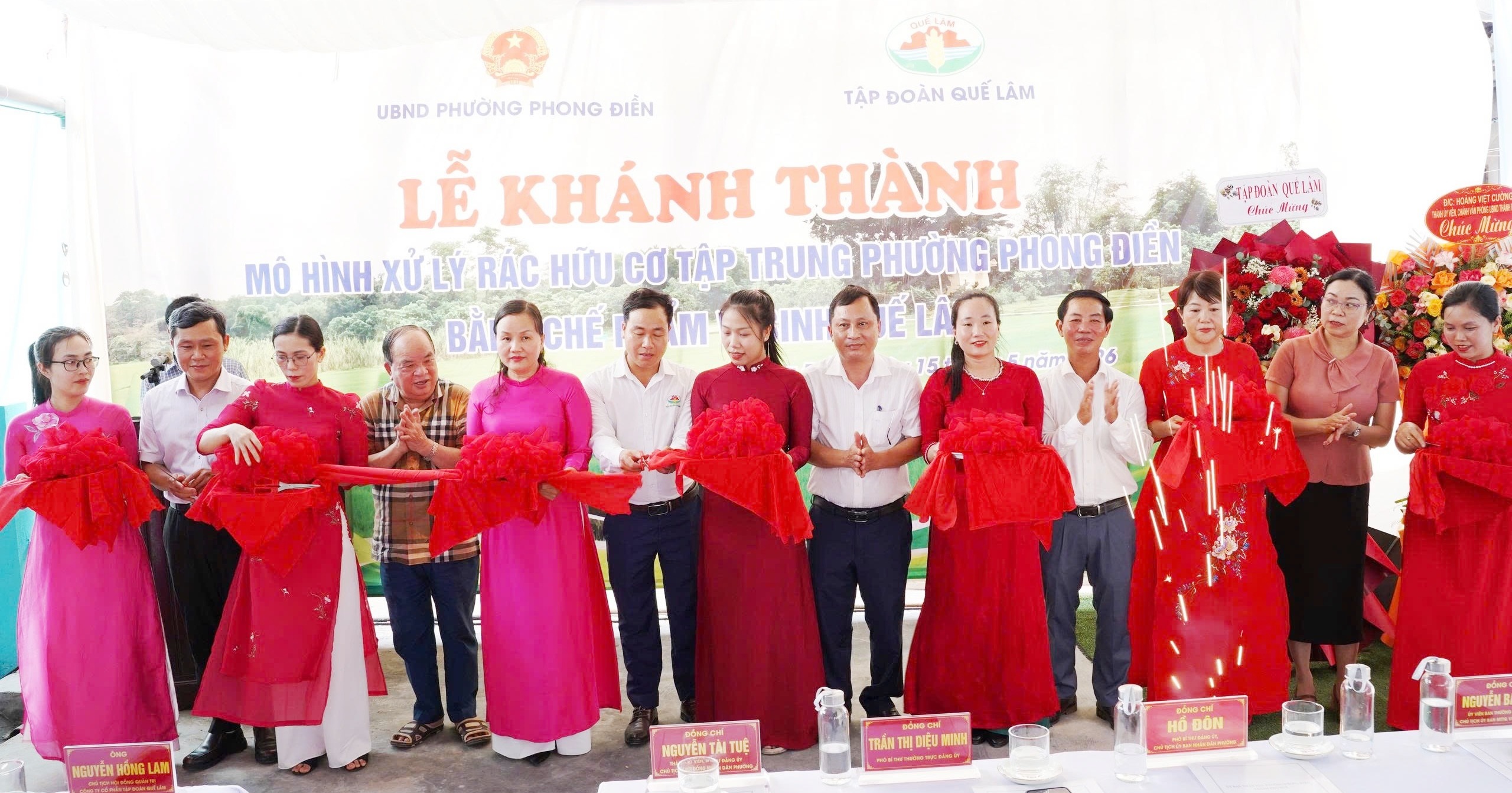 Khánh thành mô hình xử lý rác hữu cơ bằng chế phẩm vi sinh Quế Lâm