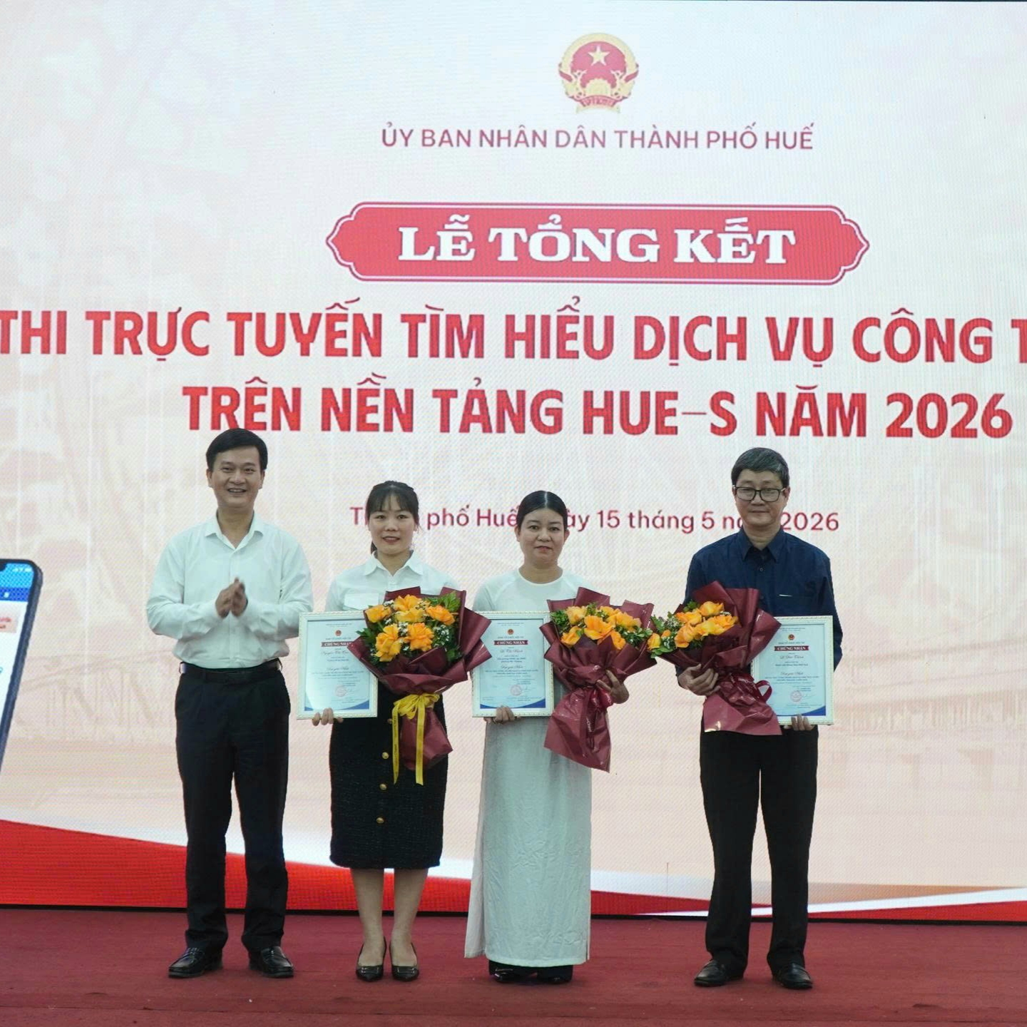 Trao 36 giải cá nhân tại Hội thi trực tuyến Tìm hiểu Dịch vụ công trực tuyến trên nền tảng Hue-S năm 2026