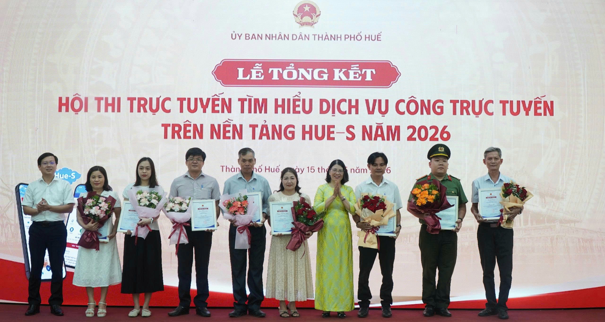 Trao 36 giải cá nhân tại Hội thi trực tuyến Tìm hiểu Dịch vụ công trực tuyến trên nền tảng Hue-S năm 2026