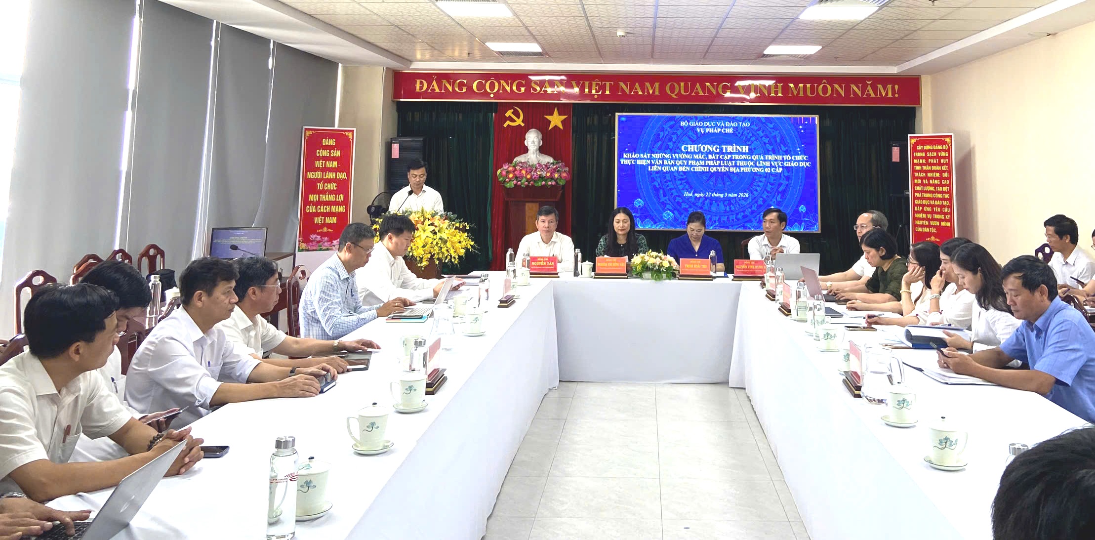 Khảo sát vướng mắc trong thực hiện chính quyền địa phương 2 cấp thuộc lĩnh vực giáo dục