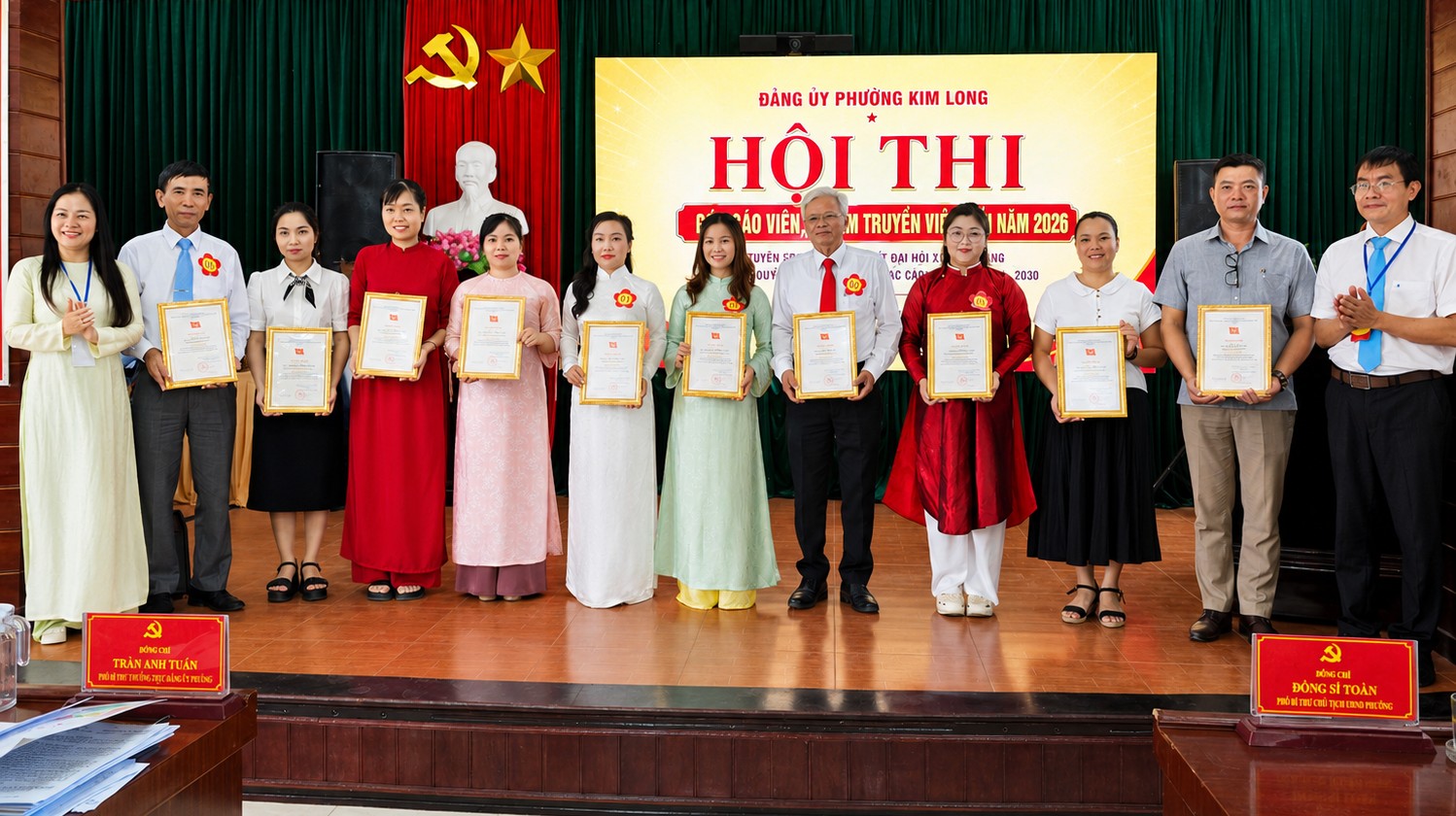 10 thí sinh tham gia Hội thi báo cáo viên, tuyên truyền viên giỏi phường Kim Long