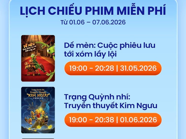 Tuần phim Chào mừng ngày Quốc tế thiếu nhi 1 6