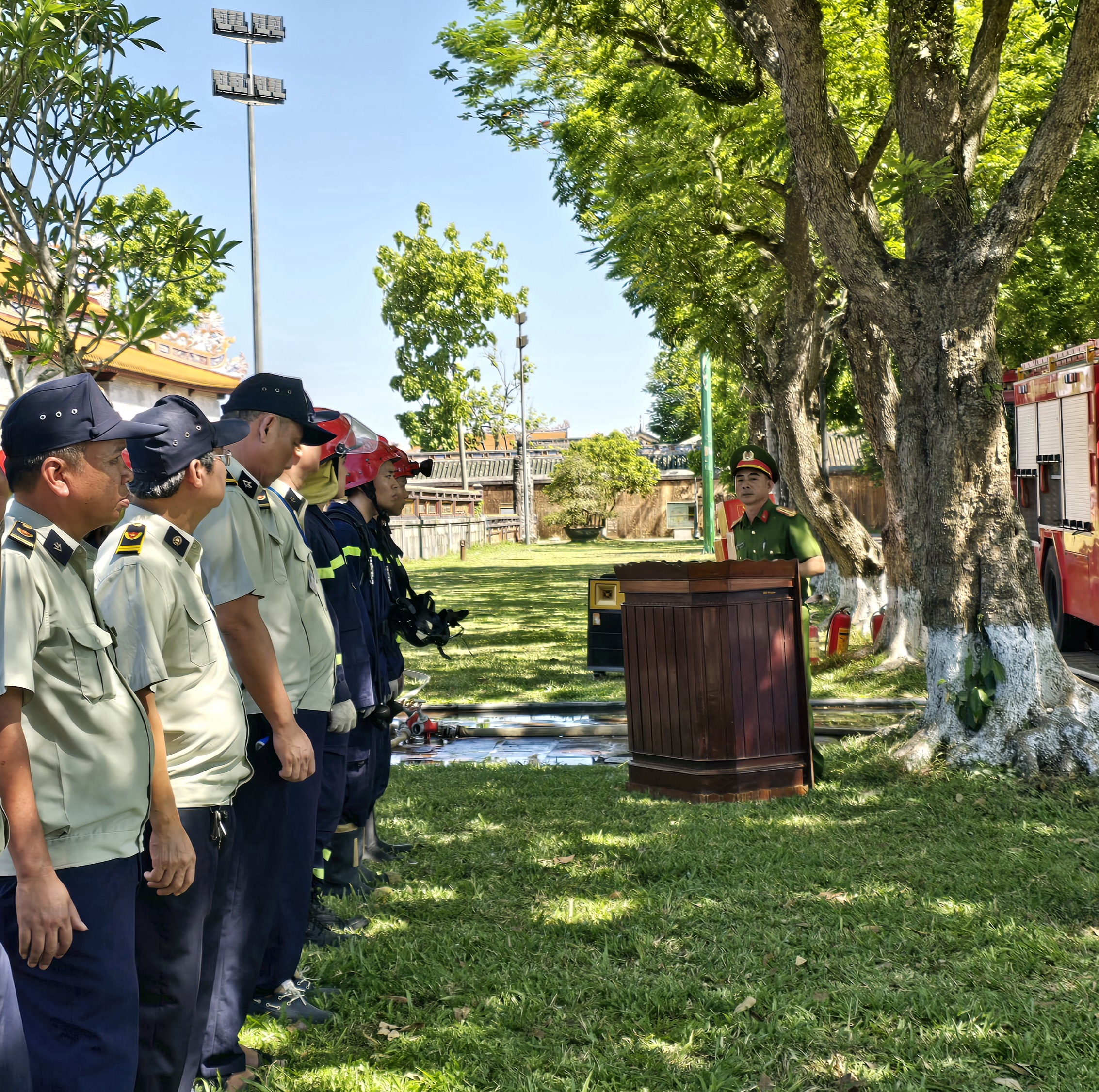 Diễn tập chữa cháy, cứu nạn tại Đại Nội và các lăng vua Nguyễn