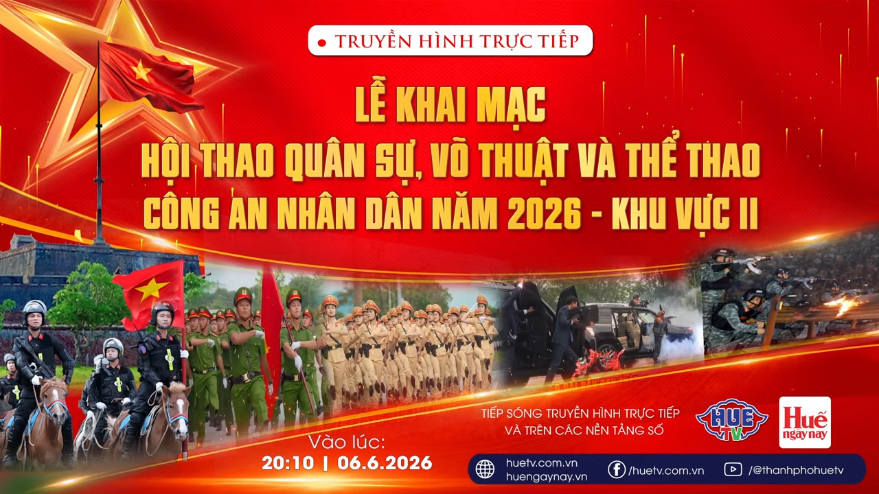 Lễ khai mạc Hội thao quân sự, võ thuật và thể thao Công an nhân dân năm 2026 - Khu vực 2