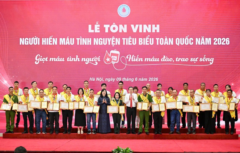 Tôn vinh 100 người hiến máu tình nguyện tiêu biểu năm 2026