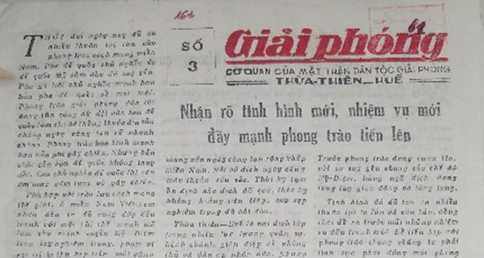 65 năm Báo Giải Phóng của Đảng bộ Huế ra số đầu tiên