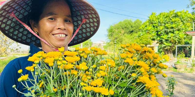 Làng hoa Giang Đông rộn ràng vào vụ
