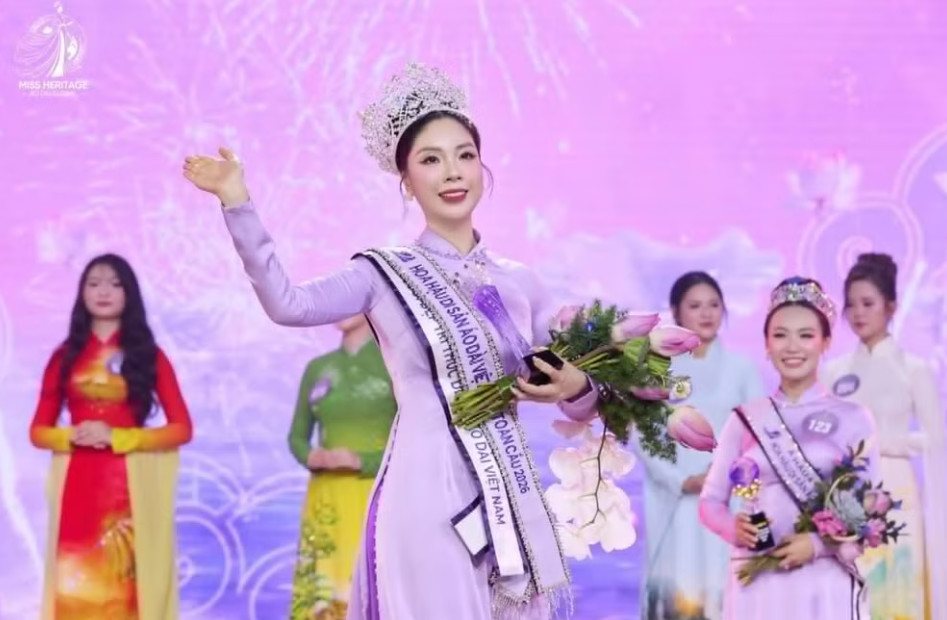 Phùng Thị Huyền My đăng quang Hoa hậu Di sản Áo dài Việt Nam toàn cầu 2026