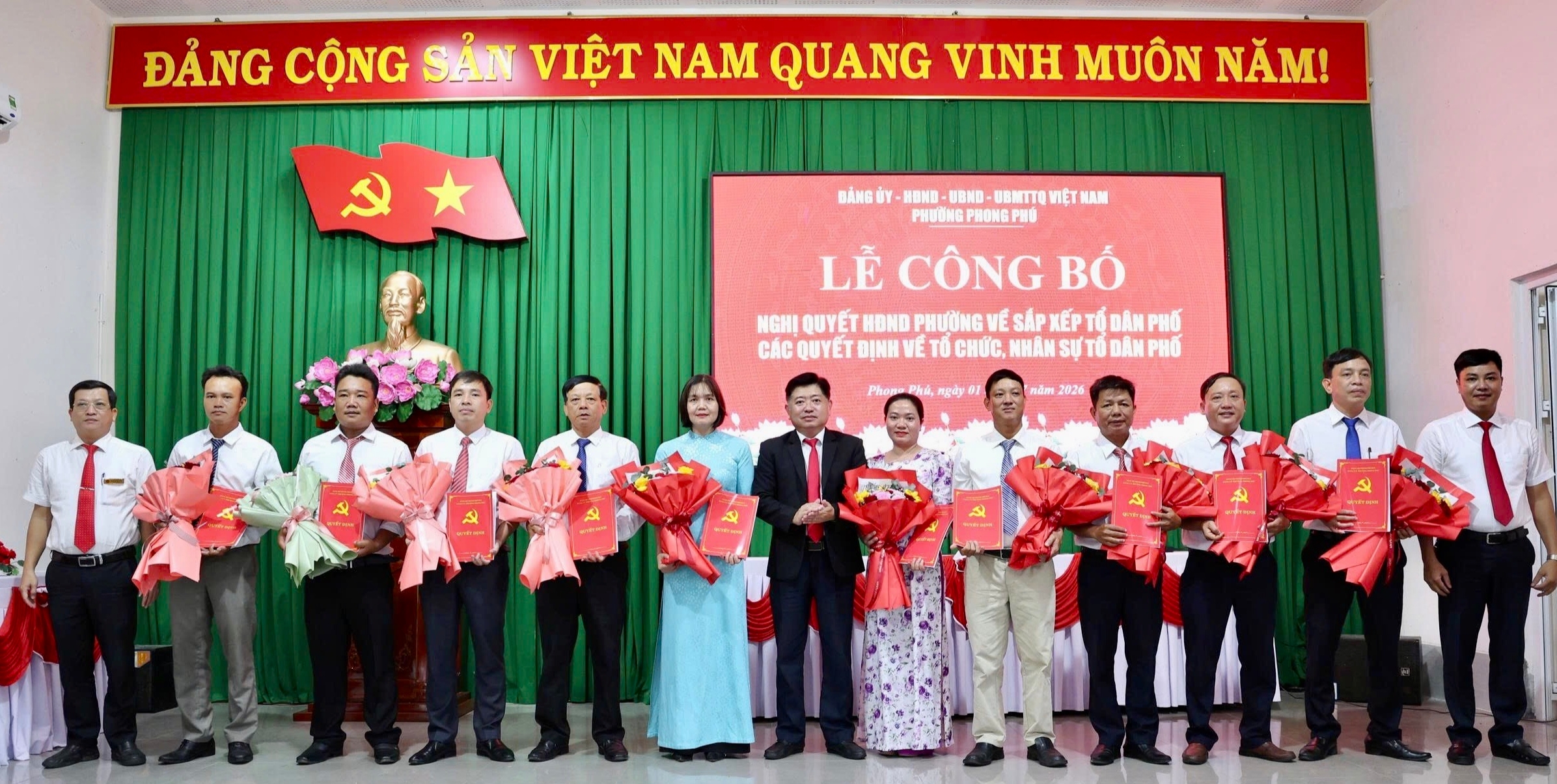 Phong Phú sắp xếp từ 25 tổ dân phố thành 10 tổ dân phố mới