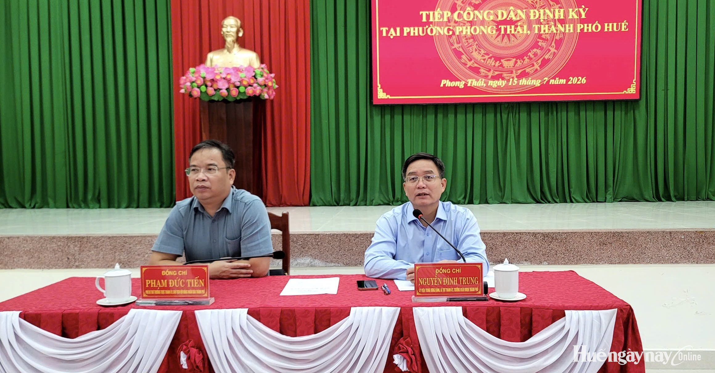 Lãnh đạo thành phố Huế tiếp công dân định kỳ tại phường Phong Thái
