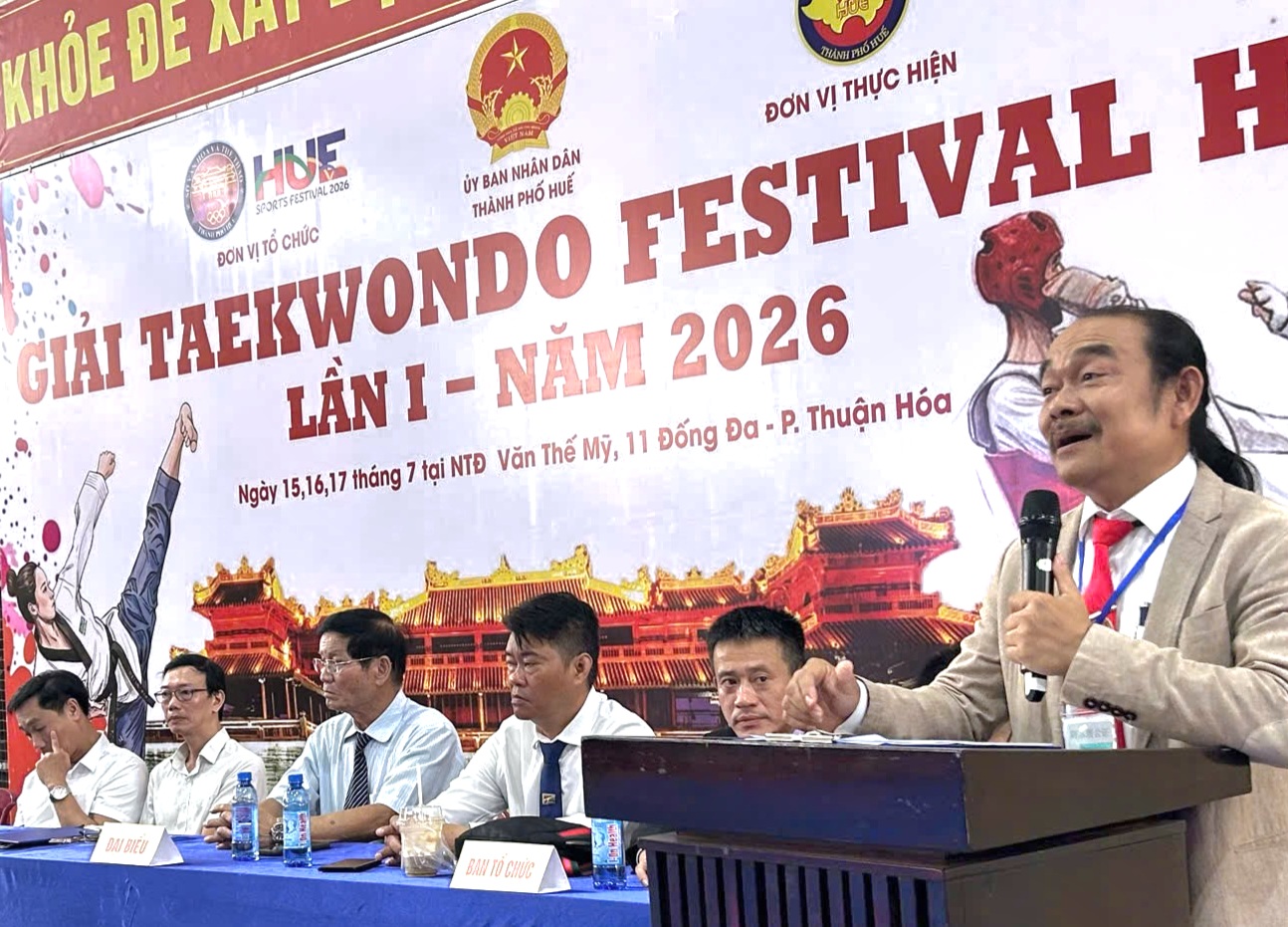 Hue Sport Festival 2026 mở màn bằng giải Taekwondo Festival Huế