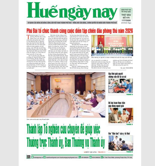 Đón đọc Huế Ngày nay số 475, phát hành ngày 17 7 2026