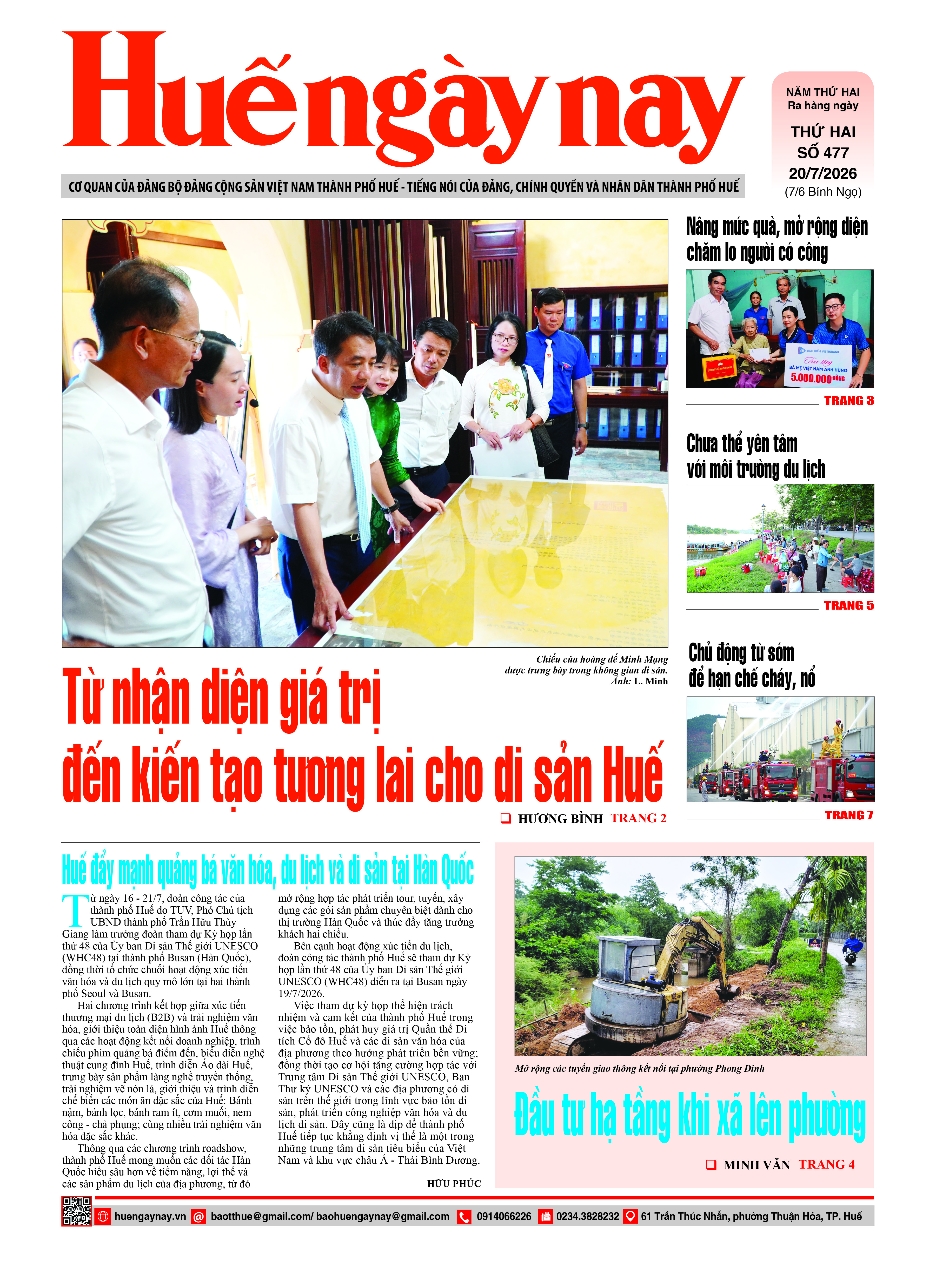 Đón đọc Huế ngày nay số 477, phát hành ngày 20 7 2026
