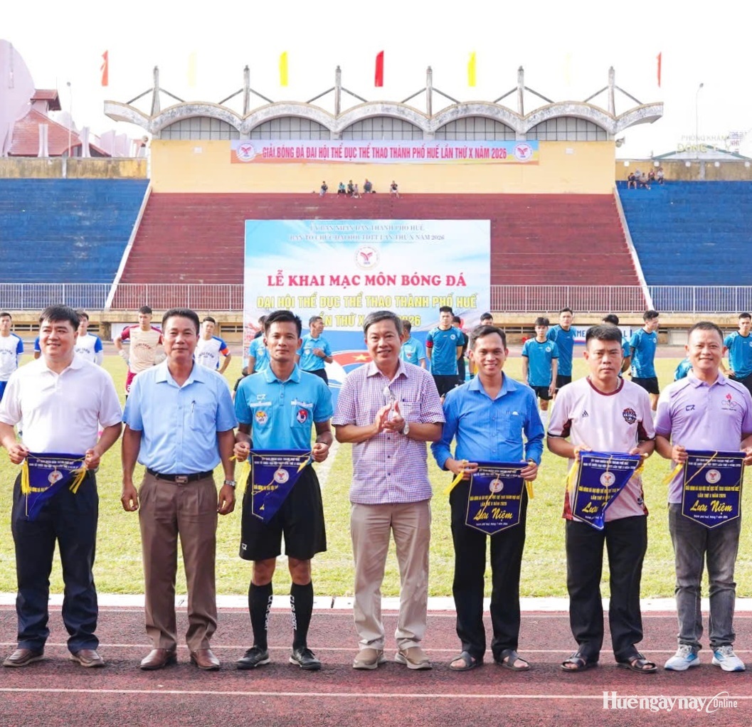 Khởi tranh Giải bóng đá Đại hội Thể dục thể thao thành phố Huế lần X-2026