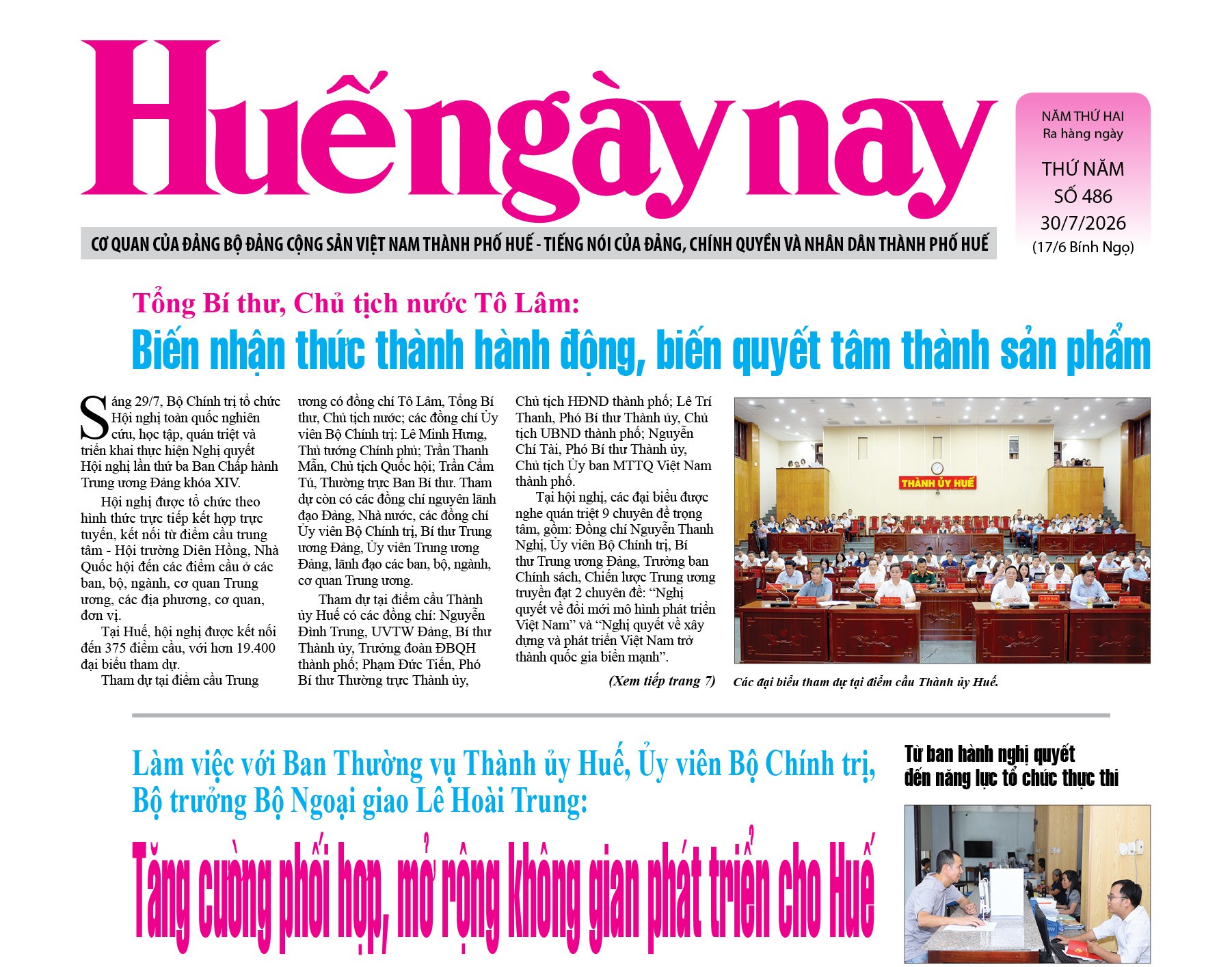 Mời đọc Huế ngày nay số 486, phát hành ngày 30 7