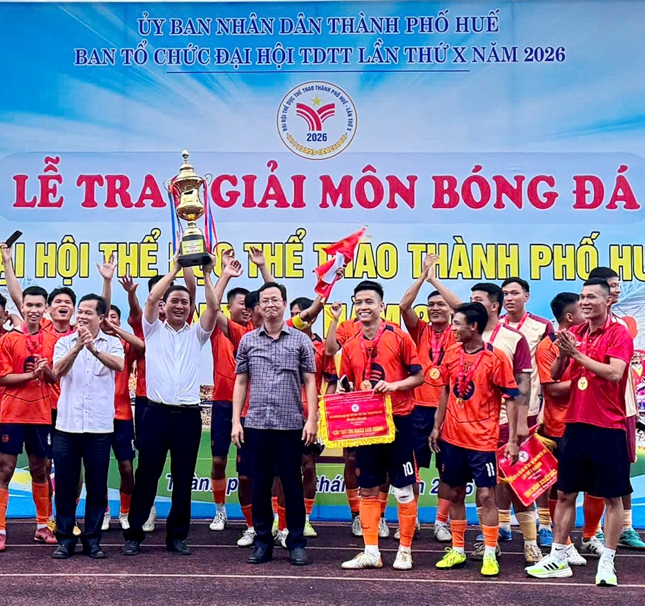 Phường Mỹ Thượng vô địch Giải bóng đá Đại hội Thể dục thể thao thành phố