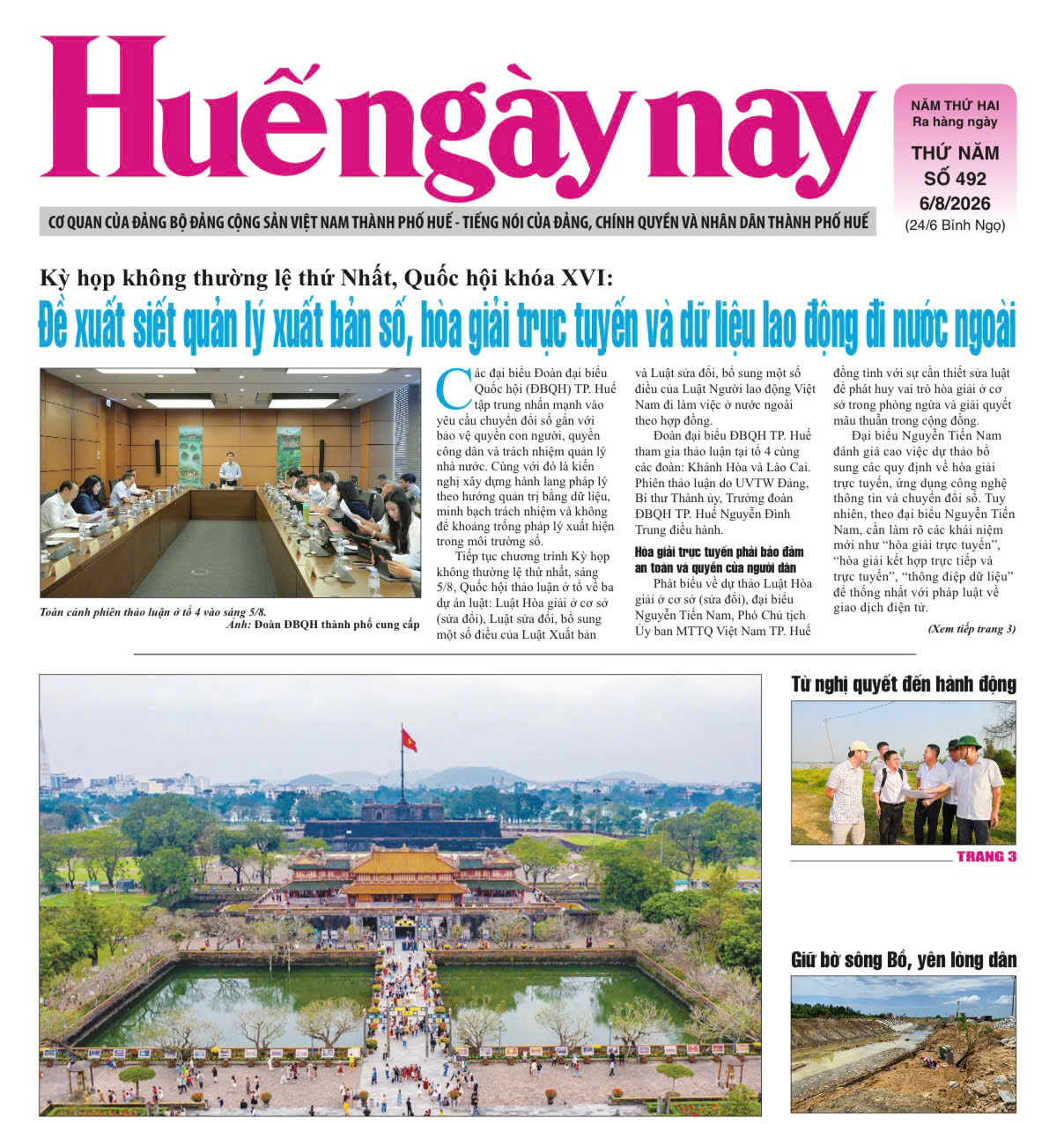 Mời đón đọc Huế ngày nay số 492, phát hành ngày 6 8
