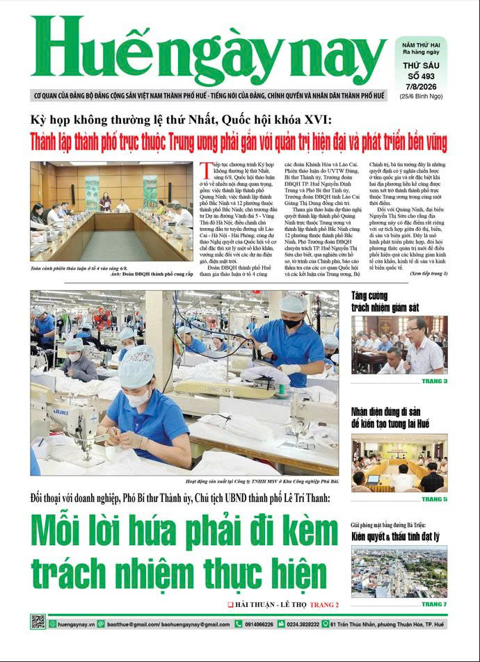 Mời đón đọc Huế ngày nay, số 493, phát hành ngày 7 8