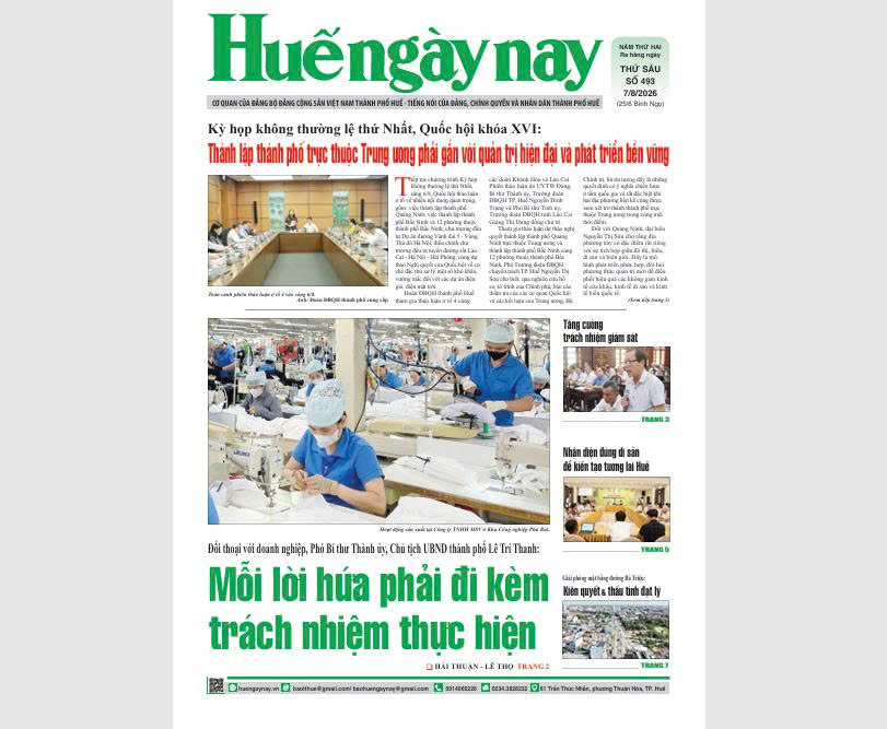 Mời đón đọc Huế ngày nay, số 493, phát hành ngày 7 8
